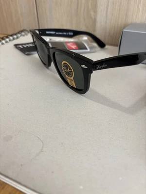 Ray-Ban Wayfarer RB2140 901/58 50-22 Gafas de Sol en Negro Brillo con Lentes... - Imagen 1 de 4