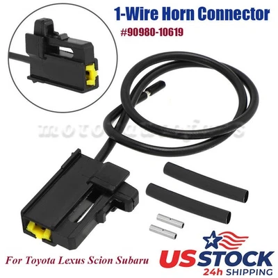 Kit de enchufe conector bocina de 1 cable 90980-10619 para Toyota Lexus Scion Subaru 1993-25 Foto 1 de 4