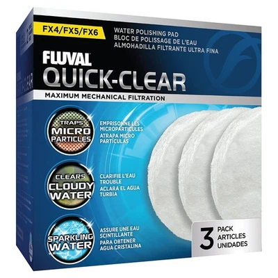 FLUVAL FX5 FX6 WATER FILTER POLISHING FLOSS PADS WHITE REPLACEMENT 3PK FISH TANK - Image 1 of 4