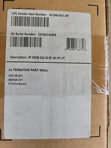 HP 300GB SAS 15K 3G SP 15K HP LFF - Picture 1 of 1