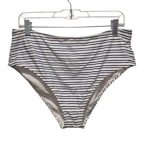 NWT Women Freya New Shores High Waist Swim Brief Color Ink White Size 2XL Bottom - Picture 1 of 6
