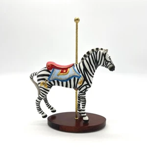 Franklin Mint 1990 Treasury of Carousel Series 2 Zebra Retired Figurine - Picture 1 of 7
