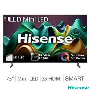 Hisense 75U6NQTUK 75 Inch Mini-LED Freely Smart TV - Picture 1 of 7