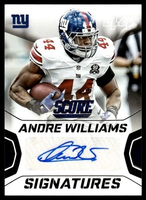 2015 Score Signatures Andre Williams Auto New York Giants #6 - Image 1 of 2