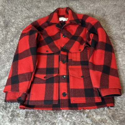 Filson Mackinaw Pure Wool Vintage Cruiser Checkered Jacket Red Black - USED - Image 1 of 4