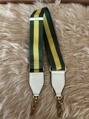 Gucci Sylvie Yellow And Green Web Bag Strap Preloved - Image 1 of 4