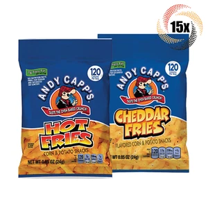 15x Bags Andy Capp's Variety Flavored Oven Baked Crunchy Fries .85oz Mix & Match - Picture 1 of 6