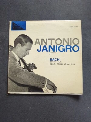 Antonio Janigro, Johann Sebastian Bach Suites For Solo Cello, #2 And #6 Vinyl LP - Image 1 of 3