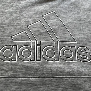 Adidas Boys' Youth Pullover Fleece Hoodie Size S(+) 7 Yo Gray Heather/Black - Picture 1 of 5