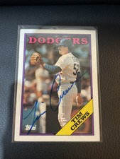 1988 Tim Crews Topps 57 Autograph Rookie Card La Dodgers 