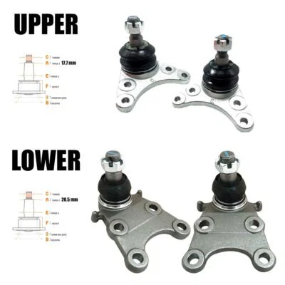 4X RÓTULA SUPERIOR INFERIOR PARA ISUZU D-MAX HOLDEN RODEO PICKUP UTE 2x2 2002-2011 Foto 1 de 4