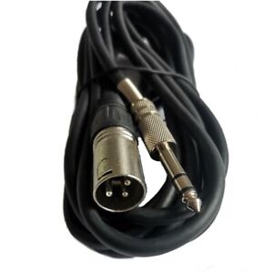 15FT Pro XLR Male 3-Pin to 1/4" Stereo TRS Plug Mic Microphone Audio Cable 15'Ft
