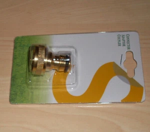3 Hahnstücke 3/4" 26,4 mm Messing Gartenschlauch Anschlussadapter Wasserhahn - Bild 1 von 1