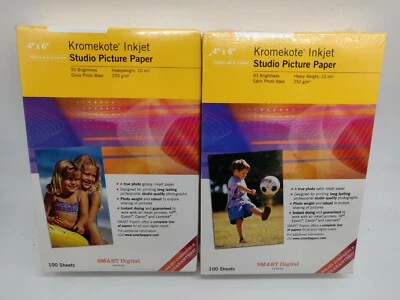 Papel Fotográfico Premium Kromekote para Impresora de Inyección de Tinta 4x6 100 Hojas, Totalmente Nuevo Foto 1 de 2