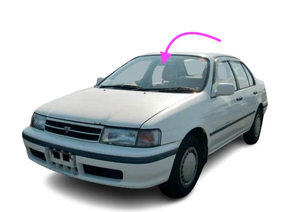 Se adapta a: Toyota Tercel 1991-1994 2 puertas sedán/4 puertas sedán parabrisas delantero vidrio Foto 1 de 4