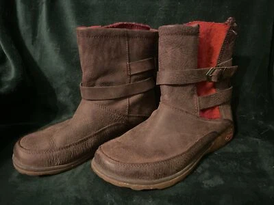 Chaco Hopi Brick red Leather Casual Ankle Wool Trim Buckle Boots Woman’s Size 6 - Image 1 of 4