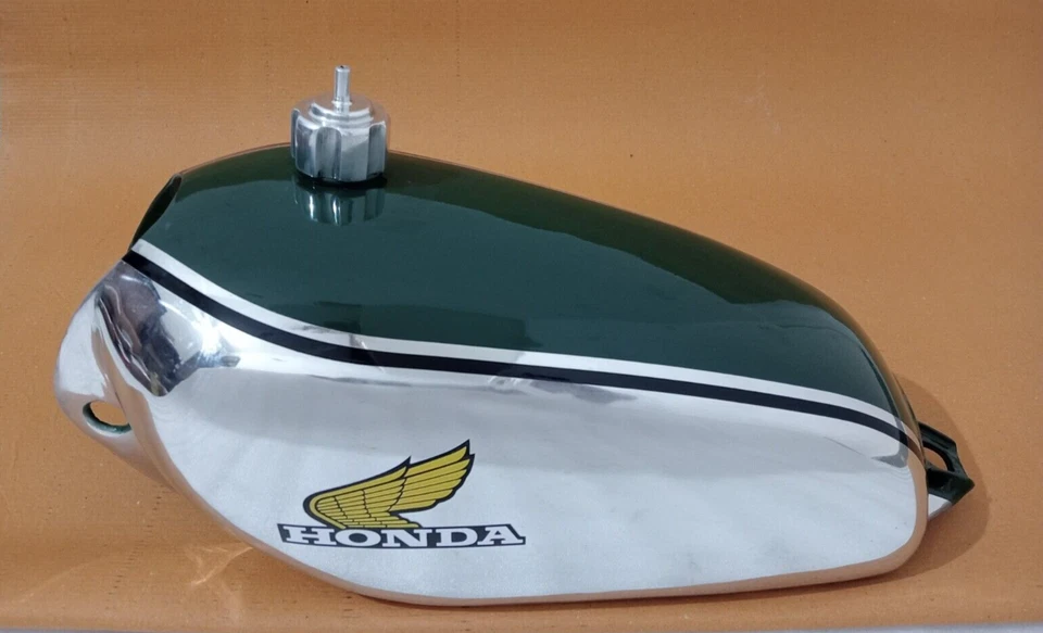 Honda CR250M CR 250M 1973 Elsinore aluminio pintado gasolina combustible tanque gasolina + tapa Foto 1 de 4