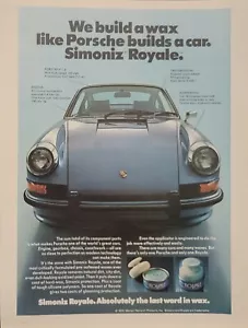 1973 Simoniz Royale Print Ad Porsche 911S - Picture 1 of 1