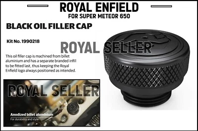 Royal Enfield Super Meteor 650 ''TAPA DE LLENADO DE ACEITE, NEGRO" Foto 1 de 4