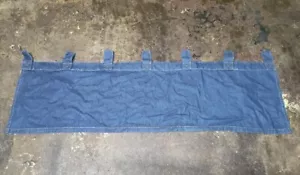 Woolrich Denim Blue Tab-Top Window Valance Panel 54" X 15.5" - Picture 1 of 6