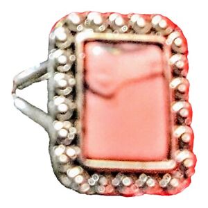 Women's Faux Pink Opal in Silver Tone Setting Size 6 Gift Teen Office  Party 