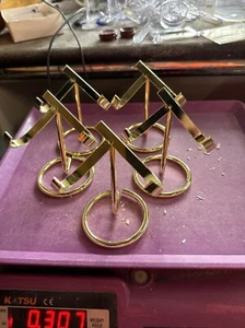 Set Of Five Gold Coloured display stands for Heart Shaped crystals.br3 - Picture 1 of 3