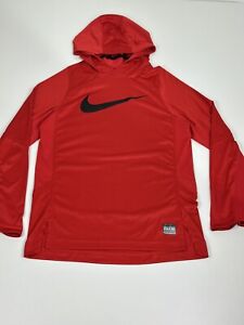 Nike Dri-Fit Elite Shooter Long Sleeve Men's Hoodie Sweatshirt Red Size S