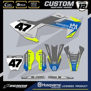 HUSQVARNA 85 MOTOCROSS GRAPHICS CUSTOM MX GRAPHICS KIT TC 85 FADE YEL/GRY/BLU - Picture 1 of 7