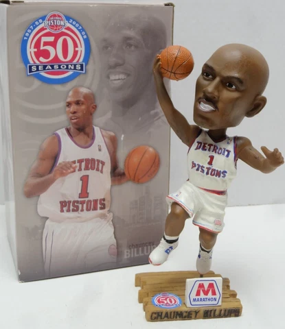 Chauncey Billups 1 Detroit Pistons 50 Seasons Marathon Bobble Head with Box Cover