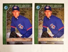 (2) Roy Halladay 2017 Bowman Chrome #RH MLB Draft History Insert Lot Jays Q9