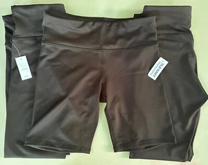 Old Navy Active Bike Shorts And 2 Leggings Girls XL 14-16 Black Mid Rise Go Dry - Picture 1 of 6