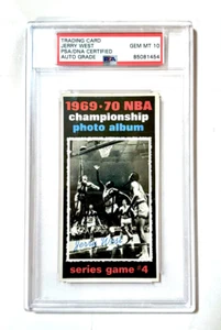 1970 TOPPS JERRY WEST SIGNED NBA CHAMPIONSHIP #171 GAME 4, (AUTO PSA 10 GEM-MT) - Picture 1 of 7