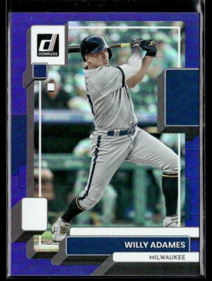 Willy Adames - 2022 Panini Donruss Holo Purple #139 Milwaukee Brewers - Image 1 of 2