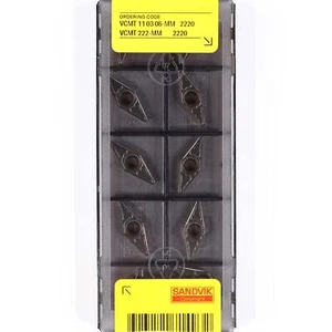 10 insertos de giro de carburo recubiertos de torno CNC SANDVIK VCMT 110308-MM - grado 2220 - Imagen 1 de 8