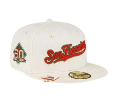 SAN FRANCISCO GIANTS CHROME CITY FLAG HAT CLIP NEW ERA 59FIFTY FITTED HAT Sz 8 - Image 1 of 4