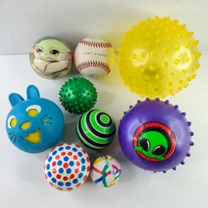 Lot Of 9 Num Noms Toys Balls Accessories Kids Bouncing Baseball Playtime Used - Picture 1 of 10
