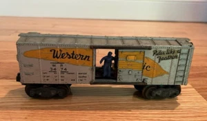 Vintage K-Line 3474 Western Pacific Operating Boxcar O Gauge Used - Picture 1 of 8