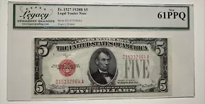 LEGACY61 PPQ MISALIGNED FACE-MUCH LESS MARGIN @ TOP 1928B 5$ RED SEAL 2964A - Picture 1 of 3