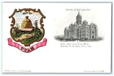 c1905 Square Miles Admitted Union Capitol Salt Lake City Utah Vintage Postcard