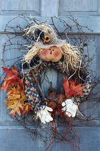 New PATTERN #3100 Scarecrow in Twig or grapevine Wreath by Bonnie B Buttons - Picture 1 of 1