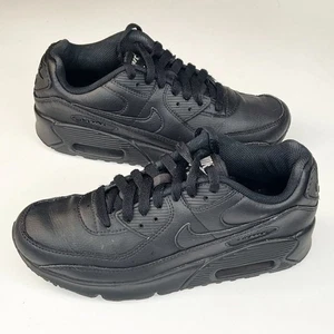 Nike Air Max 90 Sneakers Shoes Black Big Kids Youth Boy Girl 4.5 - Picture 1 of 13