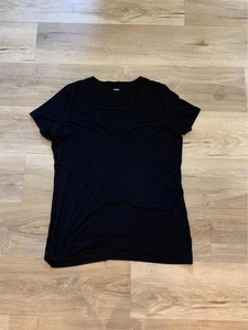 Kit and Ace T-Shirt Women's Large Black V-Neck - Bild 1 von 2