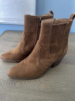 Mujer Sam & Libby Western Marrón Botines Talla 6 Perfecto Estado Foto 1 de 4