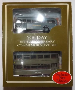 EFE 19906 V.E.DAY 50TH ANNIVERSARY COMMEMORATIVE BUS SET 1:76 4MM SCALE - Picture 1 of 2