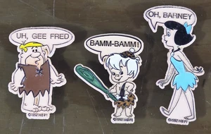 (x3) Vintage 1990s Barney Bamm Bamm Betty Rubble Magnets Lot - Picture 1 of 2