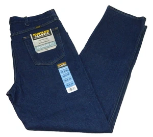 Men's Relaxed Jeans NEW Rustler Heavyweight Dark Denim Tag & measured size 36x36 - Picture 1 of 6