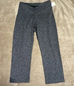 Old Navy Active Leggings Crop High-Rise Go-Dry Size M Black Charcoal Grey NWT - Picture 1 of 9