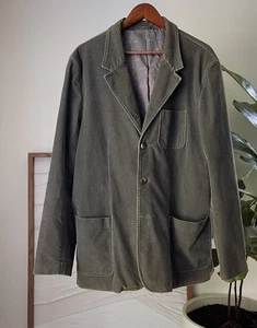 Men's EDDIE BAUER Olive Green Cord Blazer Jacket Sport Coat Size Large L - Picture 1 of 4