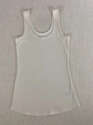 No Boundaries Athletic Tank Top Womens Small White Stretch Scoop Neck Sleeveless - Image 1 of 4