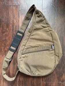 AmeriBag Healthy Back Bag Teardrop Sling Shoulder Backpack Ergonomic 8x14" Brown - Picture 1 of 4
